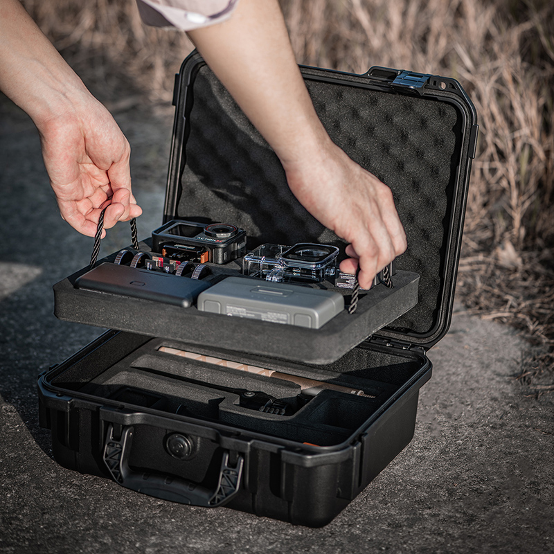 Drone Camera Case - STARTRC 2層ポータブルトラベルハードケース W ベルト DJI Action