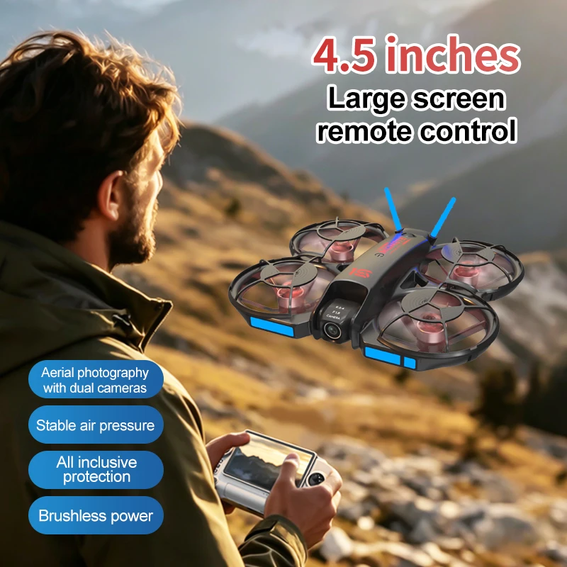 2026年型 新しいM15 FPVドローン。画面付き、ブラシ - Drone Camera Hd のレビューと価格
